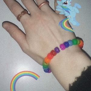 Rainbow dash kandi bracelet